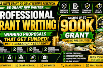 write grant, do grant writing research, be grant rfp writer