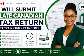 submit late canadian tax return t1 cra netfile t4 income