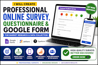 create professional online survey questionnaire google form for market research