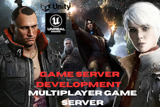 multiplayer game server development in unreal engine, unity, online game server