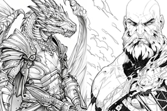 draw manga character design for your story or oc