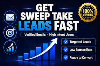 generate sweep take leads with verified emails fast