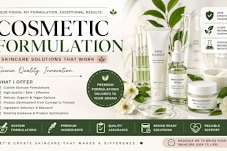 be your cosmetic formulation chemist for product development