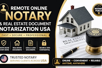 do remote online notary and real estate document notarization USA