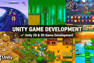 unity 2d, unity 3d game art design, unity game development for mobile, pc, webgl