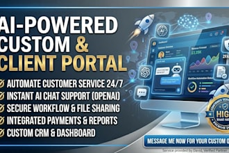 create an ai custom client portal and automation dashboard for business