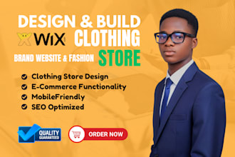 design and build wix clothing store fashion and brand website