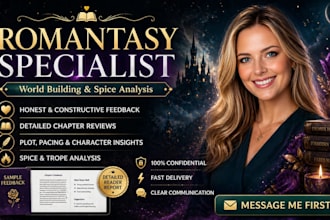 be your romantasy beta reader for spice and world building