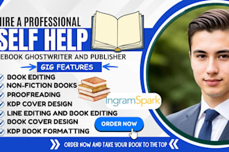 be your book writer, ebook ghostwriter, self help ebook writer
