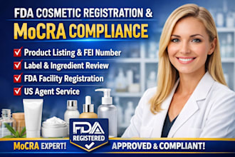 do fda cosmetic registration, mocra compliance and us agent service