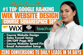 optimize wix course website squarespace redesign thinkific course website SEO