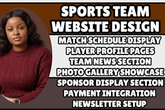 design sports team website football team website basketball team site club site