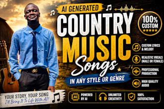 create ai country music songs in any style in any genre