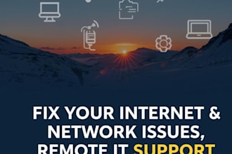 fix your internet and network issues remotely via anydesk or teamviewer