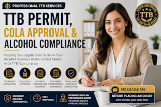 handle your ttb permit, cola label approval and alcohol compliance in the US
