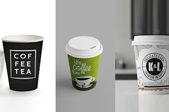 do one time cup, paper cup, plastic cup, coffee cup design, or coffee mug design