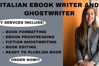 be your italian ebook writer and ghostwriter