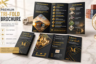 recreate ai generated bifold trifold brochure as print ready file