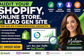 audit your shopify online store or lead gen site for sales conversions growth 3