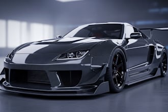 3d car model body kits, custom parts, widebody, cad, realistic render
