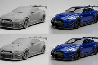 design custom 3d car body kits widebody and cad models