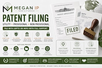 file utility provisional and non provisional patent uspto wipo with full support