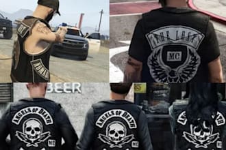 make fivem kuttes custom fivem clothing kuttes mc mc vest biker clothing kuttes