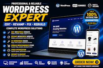 edit wordpress website, revamp wordpress, fix website issues rebuild woocommerce