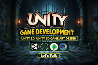 do  unity 2d,unity 3d game art design, unity game development