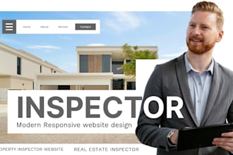 design redesign wix wordpress home property inspector website brochure design