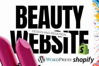 make lipstick website, beauty website, beauty shopify store spa website skincare