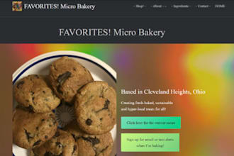 design wordpress bakery website micro bakery website artisan bakery website