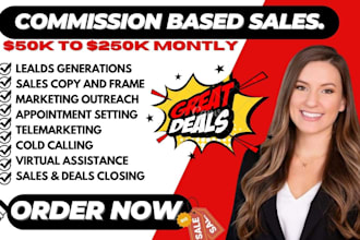 commission based sales closer sales representatives b2b salesperson online sales
