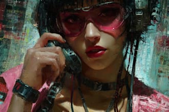 make cyberpunk character art