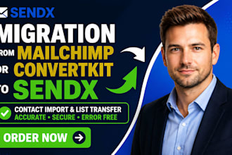 migrate to sendx from mailchimp convertkit contact import list transfer
