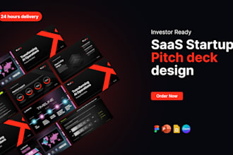 design investor ready pitch deck presentation for saas and ai startup