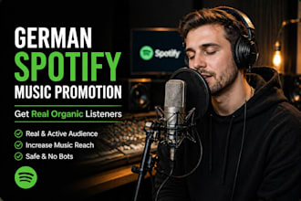 do spotify music promotion, german spotify music promotion for real streams