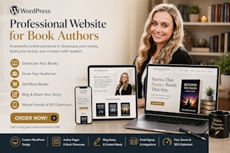 build a professional wordpress website for book authors and writers