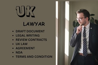 draft uk lawyer contracts, agreements,  nda, terms and conditions, uk law