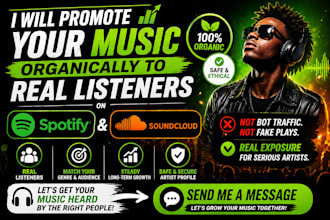 grow your spotify audience with organic music promotion for real listeners world