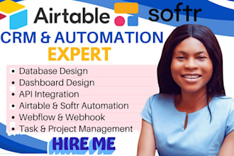 setup airtable database CRM airtable automation airtable interface softr webapp