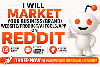 create social media post for business brand website marketing on reddit, insta