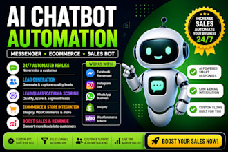 build ai messenger automation ecommerce bot facebook store bot sales chatbot