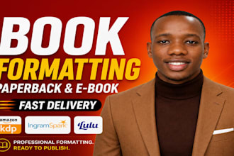 format ebook, poetry book for ingram spark, lulu, kdp children book formatting