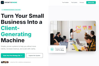 design a high converting landing page for executives coaches businesses