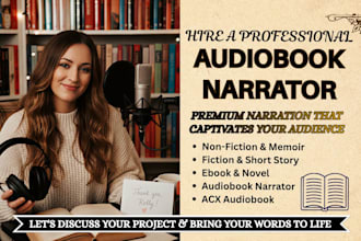 record american voice over and audiobook narrator for acx audible standards
