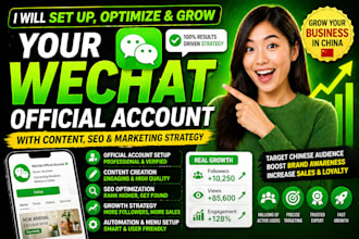 set up, optimize and grow your wechat official account with content, SEO