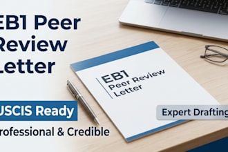 draft a credible eb1 peer review letter for your petition