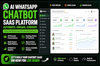 build whatsapp cloud API saas chatbot for customer support, sales and orders