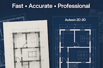 do 2d layout autocad for residential and commercial buildings
